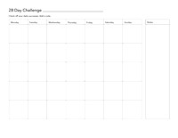 28 day challenge blank
